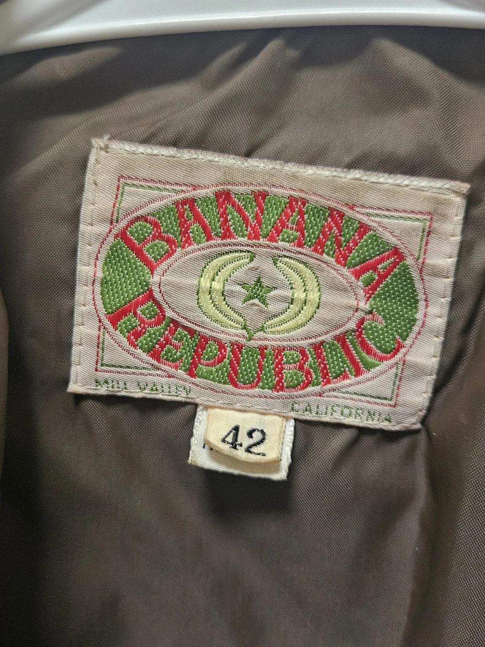 Banana Republic Distressed Vintage Brown Leather Bomber Jacket